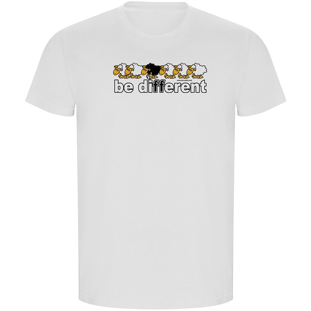 Kruskis Be Different Football Eco Short Sleeve T-shirt Blanco S Hombre