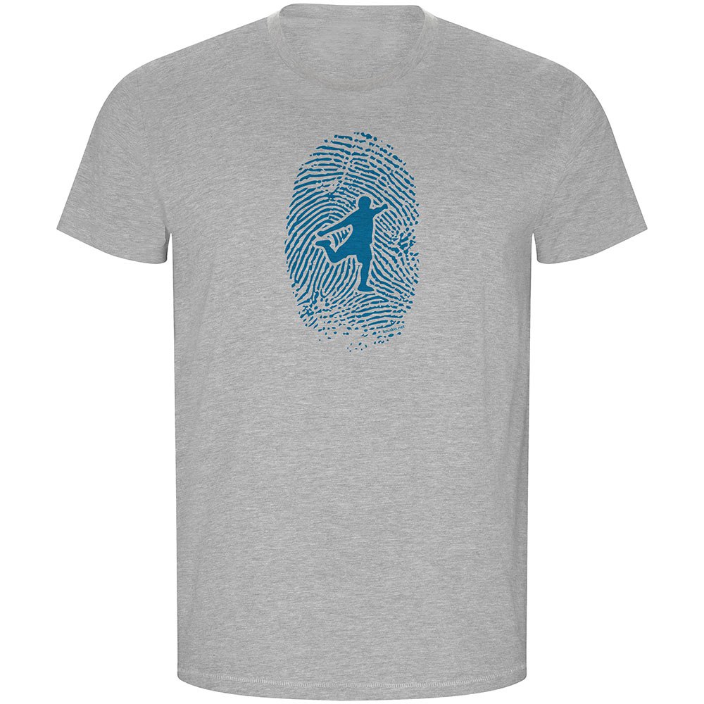 Kruskis Football Fingerprint Eco Short Sleeve T-shirt Gris XL Hombre