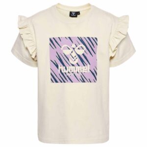 Hummel Flowy Ruffle Short Sleeve T-shirt Beige 12 Years Niño