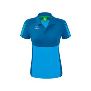 Erima Six Wings Short Sleeve Polo Azul 38 Mujer