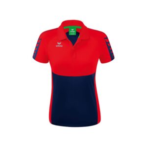 Erima Six Wings Short Sleeve Polo Rojo 38 Mujer