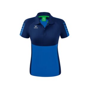 Erima Six Wings Short Sleeve Polo Azul 40 Mujer