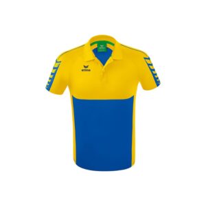 Erima Six Wings Short Sleeve Polo Amarillo,Azul S Hombre