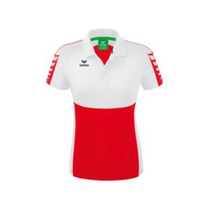 Erima Six Wings Short Sleeve Polo Rojo 34 Mujer