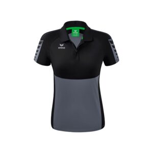Erima Six Wings Short Sleeve Polo Negro 36 Mujer