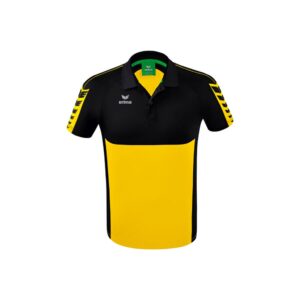 Erima Six Wings Short Sleeve Polo Amarillo 3XL Hombre