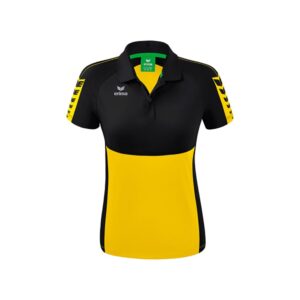 Erima Six Wings Short Sleeve Polo Amarillo 42 Mujer