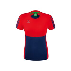 Erima Six Wings Short Sleeve T-shirt Rojo 40 Mujer