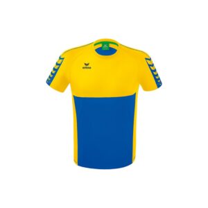 Erima Six Wings Short Sleeve T-shirt Amarillo,Azul 3XL Hombre