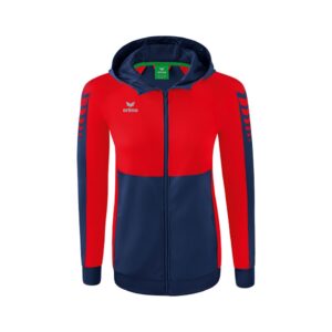 Erima Six Wings Training Full Zip Sweatshirt Rojo 34 Mujer