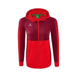Erima Six Wings Training Full Zip Sweatshirt Rojo 38 Mujer