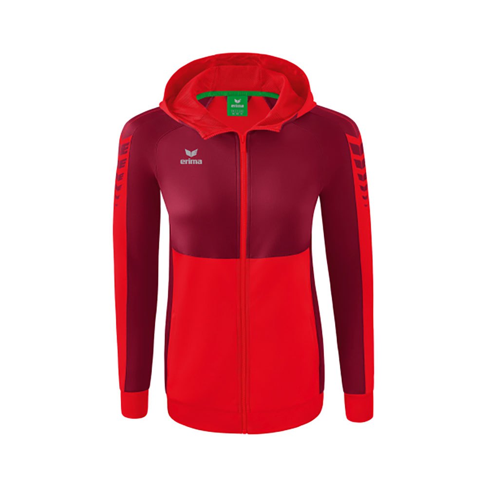 Erima Six Wings Training Full Zip Sweatshirt Rojo 44 Mujer