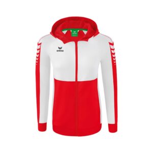 Erima Six Wings Training Full Zip Sweatshirt Rojo 34 Mujer