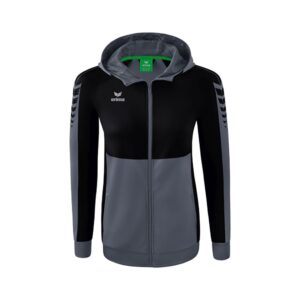 Erima Six Wings Training Full Zip Sweatshirt Negro,Gris 42 Mujer